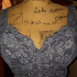 Lacy Blue Bustier